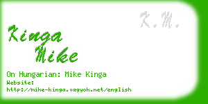 kinga mike business card